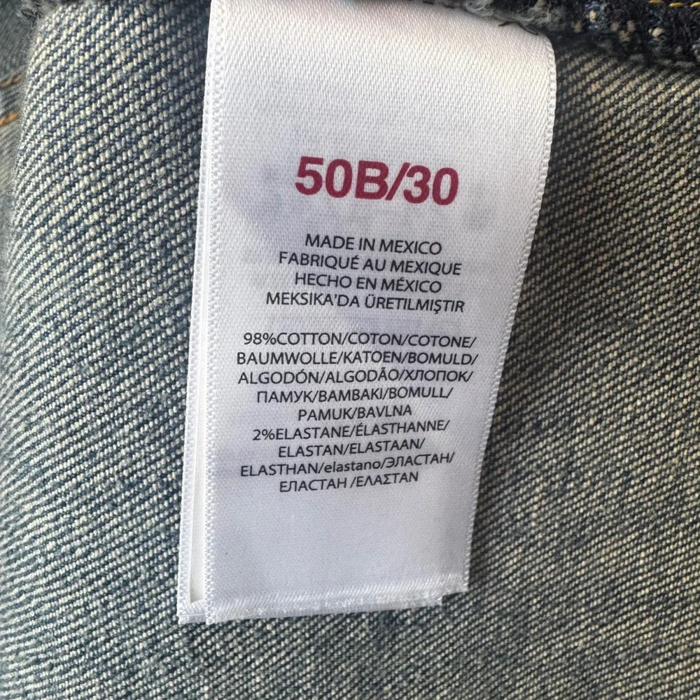 Polo Ralph Lauren Hampton Relaxed Straight Jeans 50B/30 Blue Stretch Denim